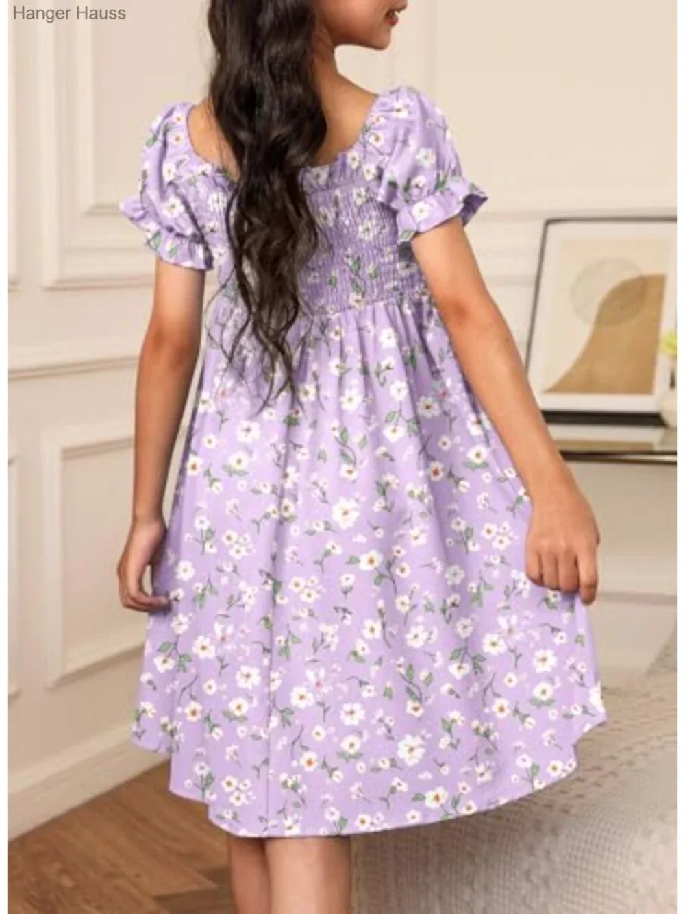 Girls Floral Ruffle Dress Tween Summer